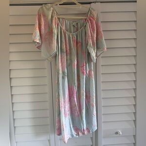 Capistrano Floral Pastel Nightgown Maxi Dress